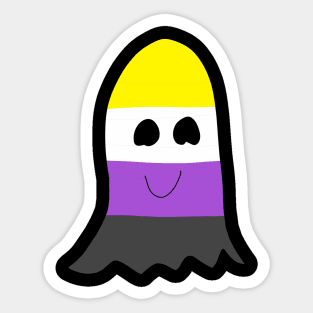 Nonbinary Pride Ghost Sticker